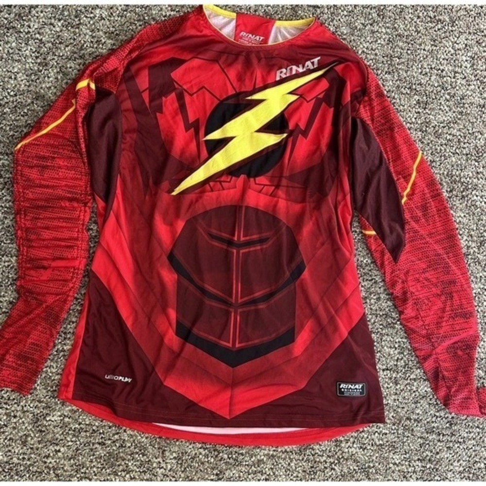 RIANT Soccer‎ Goal Keeper Jersey Super hero flash Look Alike , large.